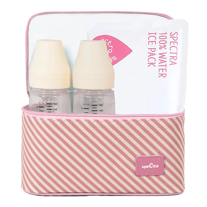 Kjølebag for Brystmelk med ispose og 2 flasker – 160 ml wide neck