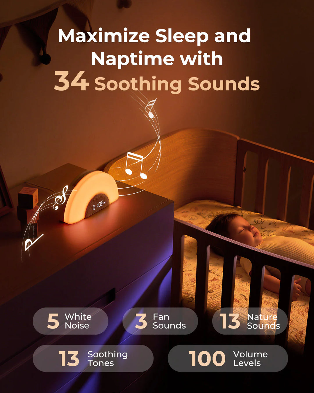 DreamSync Tech™ Smart Baby Sound Machine