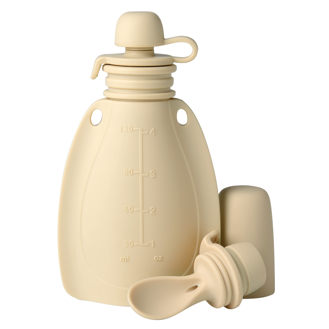Smoothiepose med skje 120 ml (Myk kanin)