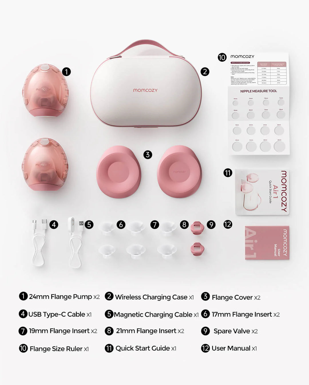 Air 1 Ultra-Slim Dobbel Elektrisk Brystpumpe - BUBI