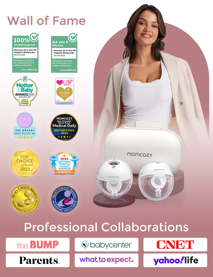Momcozy M5 All-in-One Dobbel Elektrisk Brystpumpe Wall of Fame
