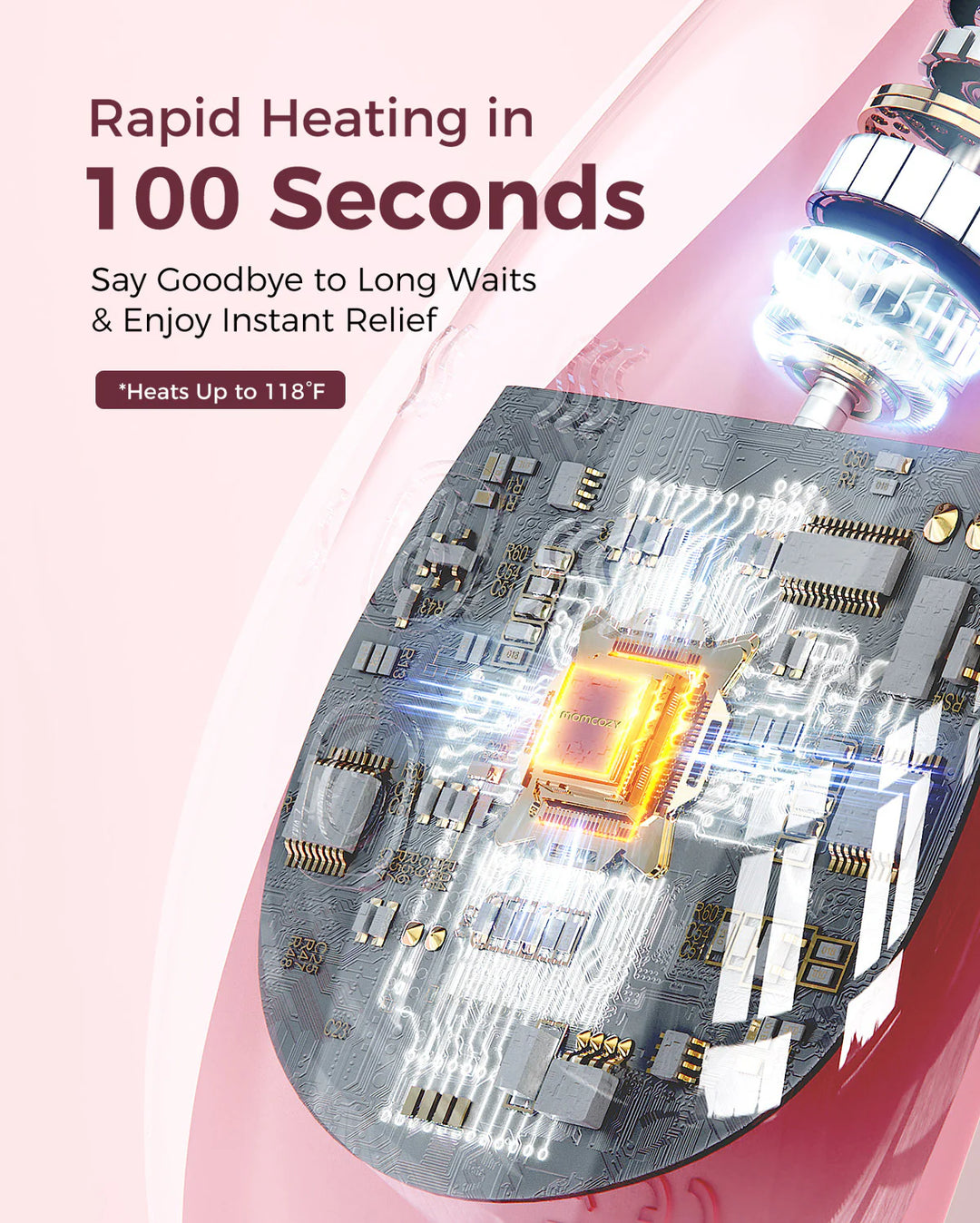 Pro Varmende Massasjeapparat for Bryst - 1 stk. - BUBI