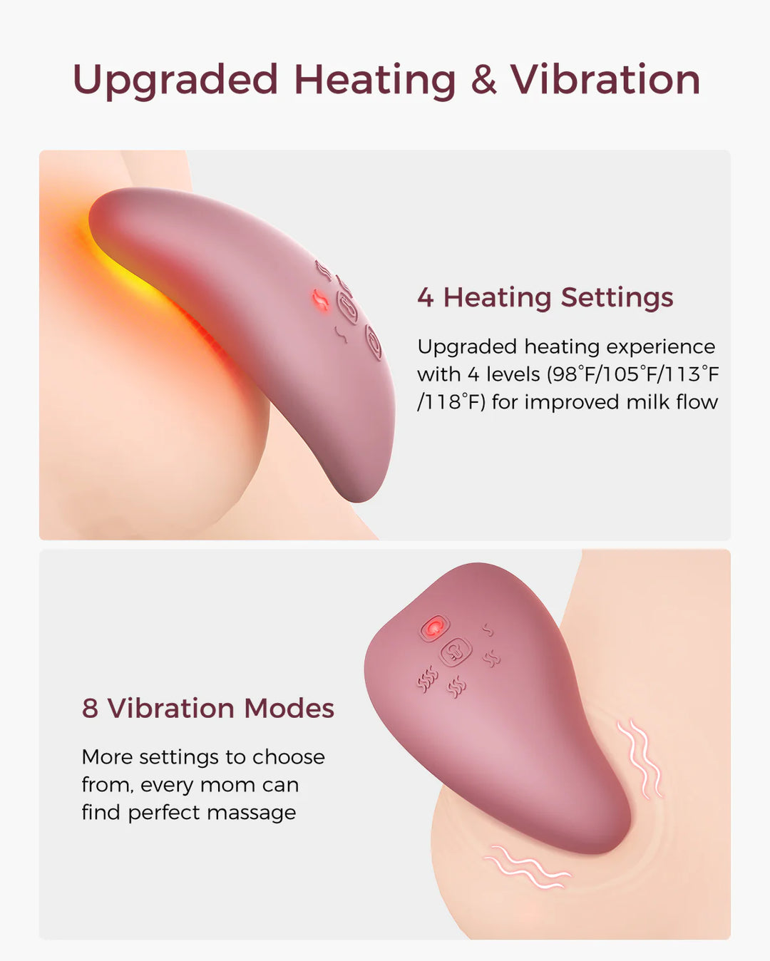 Pro Varmende Massasjeapparat for Bryst - 1 stk. - BUBI