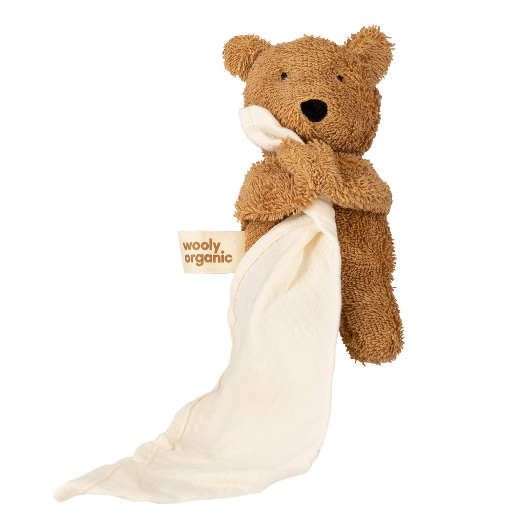 Wooly Organic koseklut med bamse 16 cm