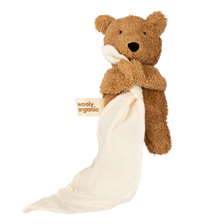 Wooly Organic koseklut med bamse 16 cm