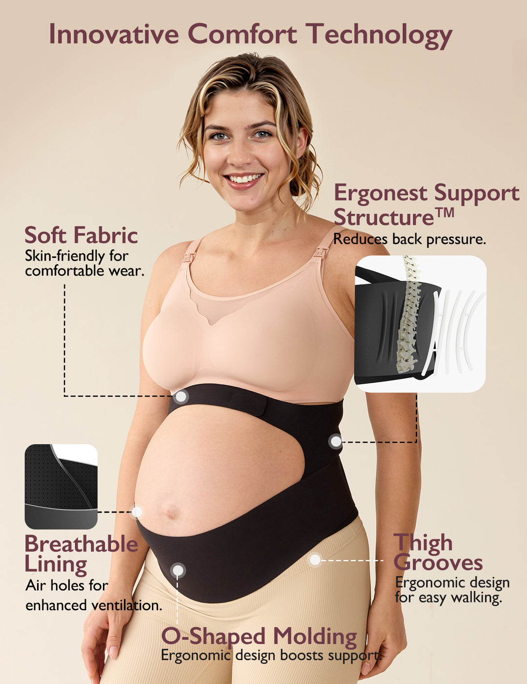 BumpEase Ergonest Magebånd for Gravide