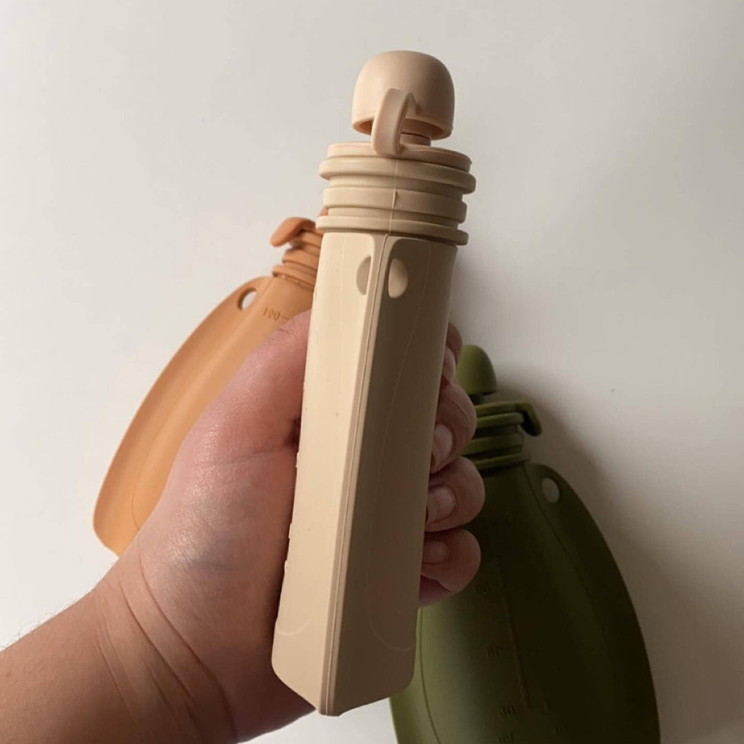 Smoothiepose med skje 120 ml (Myk kanin)