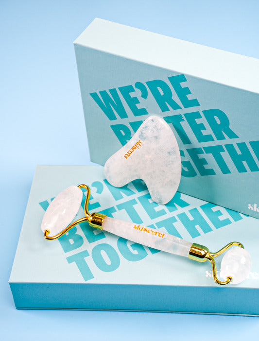 Roller + Heart Kit Clear Quartz